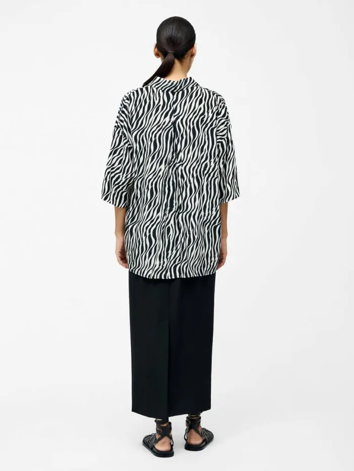 French Connection Seine Shirt Blackclassic Cream Women Tops