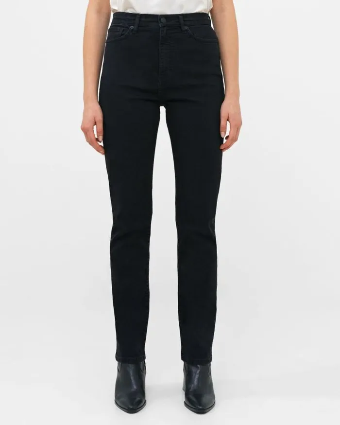 French Connection Stretch Denim Cigarette Fit High Waisted Jeans 34 Inch Black Women Trousers French Connection Stretch Denim Cigarette Fit High Waisted Jeans 34 Inch Black Women Trousers