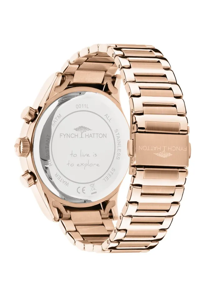 FYNCHHATTON Armand Clock Made Of Stainless Steel Rose Gold Rose Gold Women Watch FYNCHHATTON Armand Clock Made Of Stainless Steel Rose Gold Rose Gold Women Watch