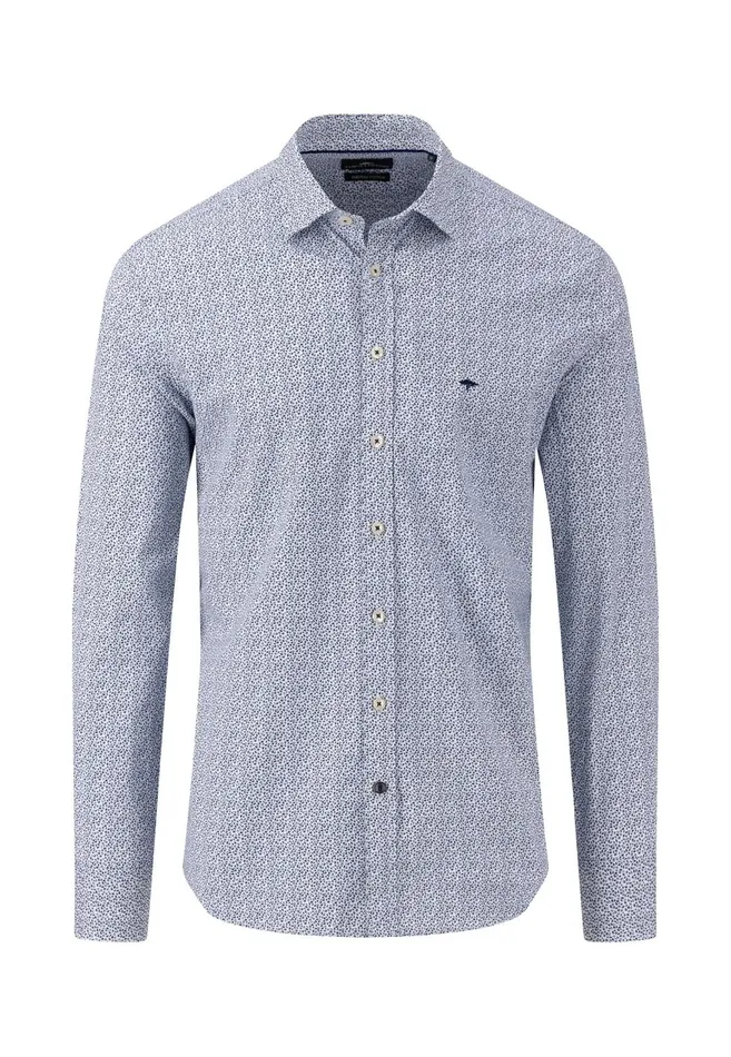 FYNCHHATTON Classic Cotton Shirt With A Kent Collar Nightwhitesummer Breeze Men Sale