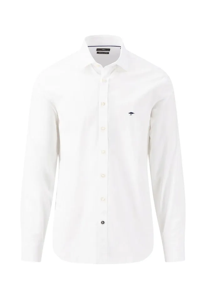 FYNCHHATTON Classic Cotton Shirt With A Kent Collar Nightwhitesummer Breeze Men Sale FYNCHHATTON Classic Cotton Shirt With A Kent Collar Nightwhitesummer Breeze Men Sale