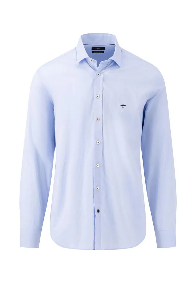 FYNCHHATTON Classic Cotton Shirt With A Kent Collar Nightwhitesummer Breeze Men Sale FYNCHHATTON Classic Cotton Shirt With A Kent Collar Nightwhitesummer Breeze Men Sale