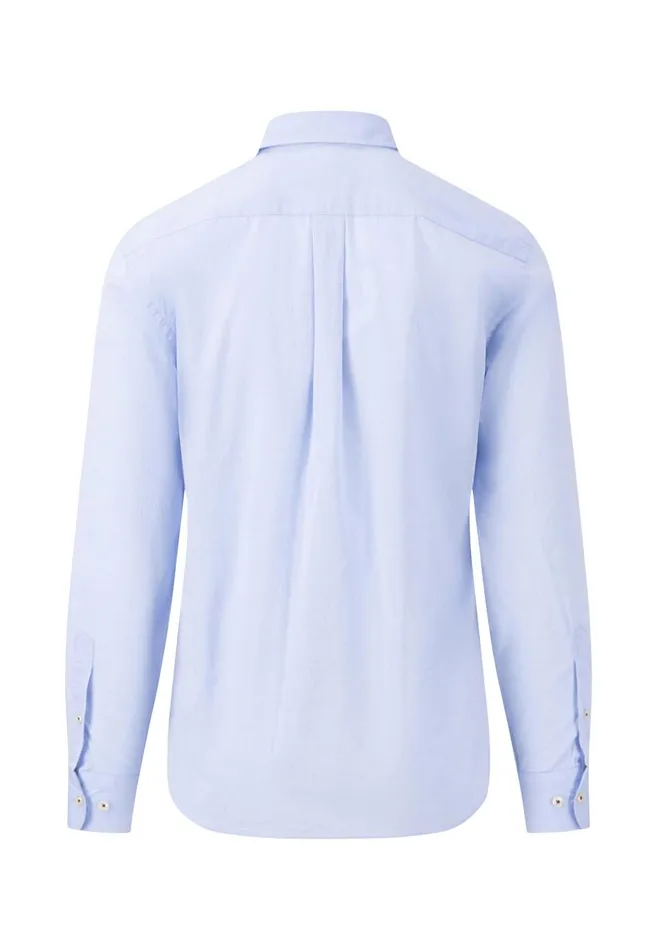 FYNCHHATTON Classic Cotton Shirt With A Kent Collar Nightwhitesummer Breeze Men Sale FYNCHHATTON Classic Cotton Shirt With A Kent Collar Nightwhitesummer Breeze Men Sale