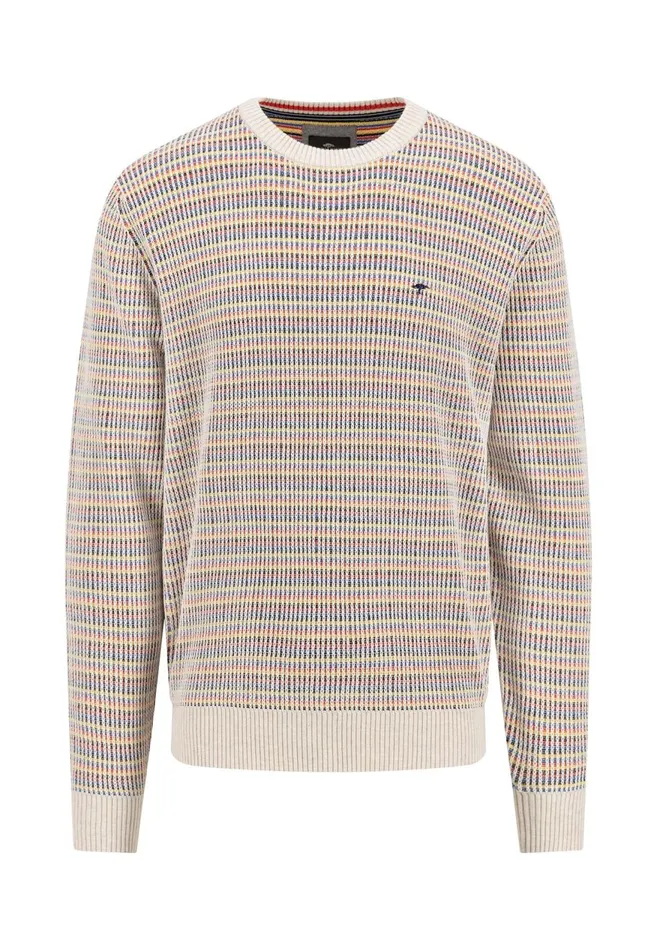 FYNCHHATTON Cotton Knitting Sweater With Stripes New Offwhite Men Sweater