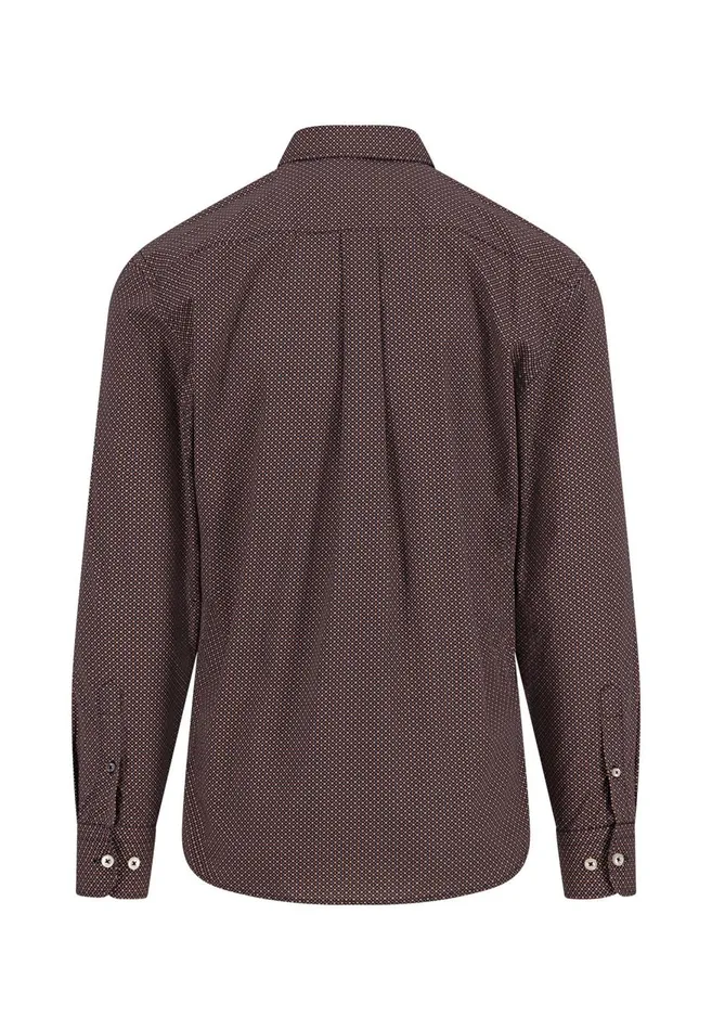 FYNCHHATTON Cotton Shirt With A Point Look Cloud Bluenavywhitehazel Men Shirts