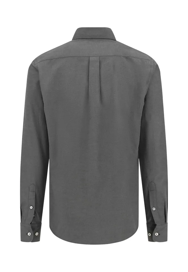 FYNCHHATTON Cotton Shirt With Buttondown Collar Cloud Bluenavycharcoal Men Shirts
