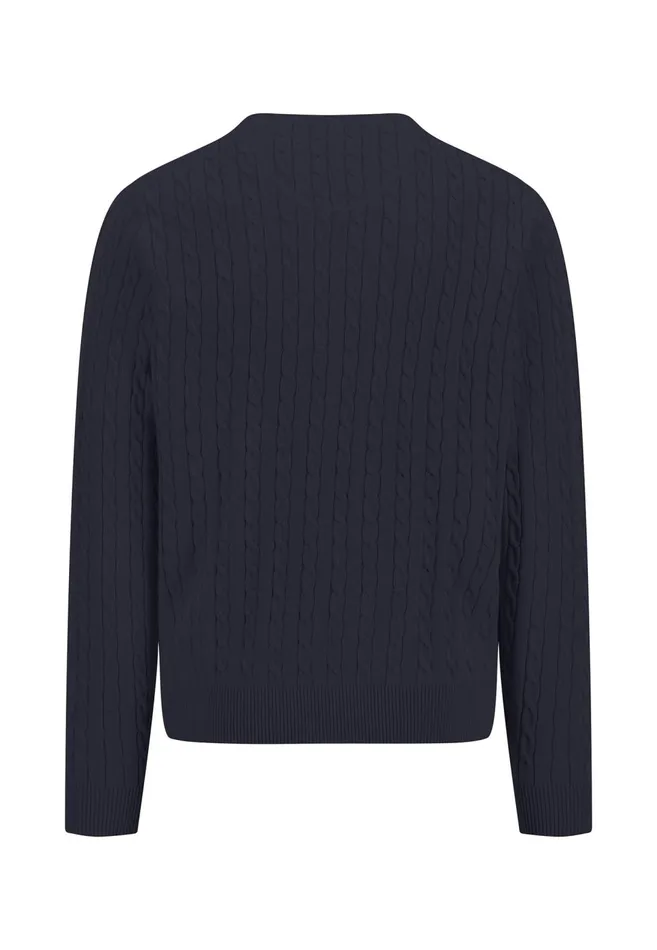 FYNCHHATTON Cotton Sweater With A Cable Knit Pattern Poppy Redstrong Bluenew Offwhiteturf Greennavy Men Sweater