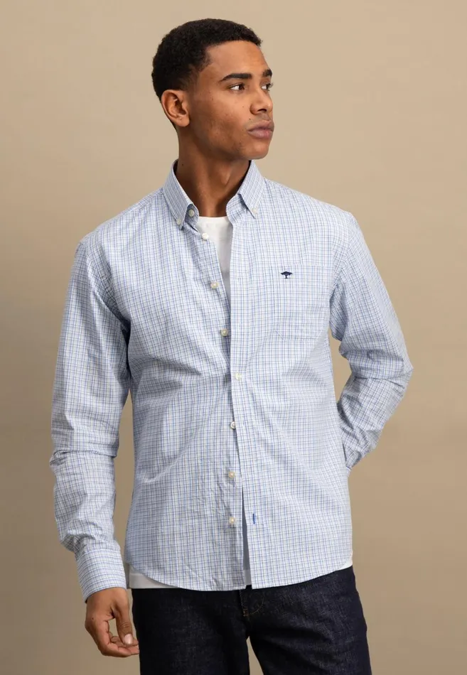 FYNCHHATTON Finely Checked Shirt With A Logodail Summer Breezepoppy Red Men Shirts