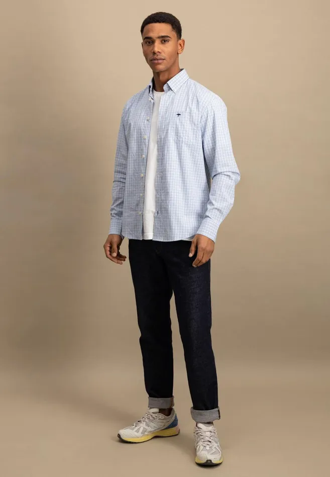 FYNCHHATTON Finely Checked Shirt With A Logodail Summer Breezepoppy Red Men Shirts