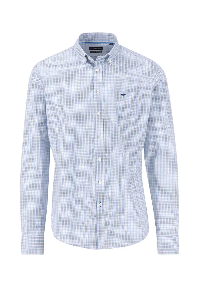 FYNCHHATTON Finely Checked Shirt With A Logodail Summer Breezepoppy Red Men Shirts