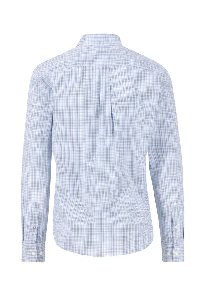 FYNCHHATTON Finely Checked Shirt With A Logodail Summer Breezepoppy Red Men Shirts