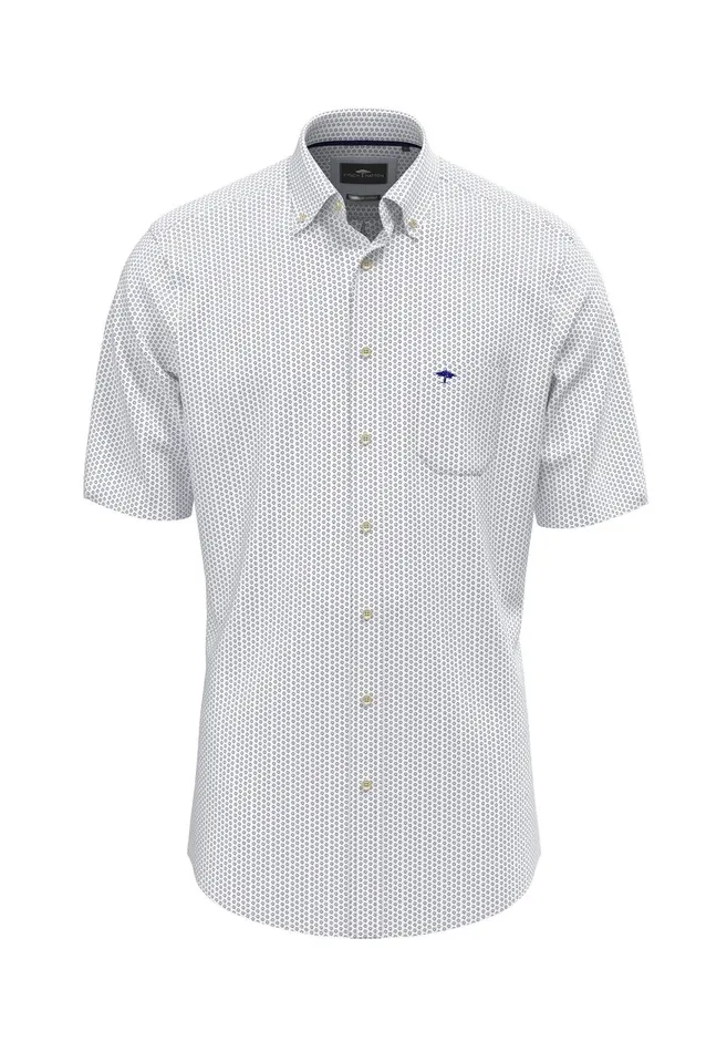 FYNCHHATTON Halbworm Made Of Cotton In A Point Look Summer Breezestrong Bluenavywhite Men Shirts