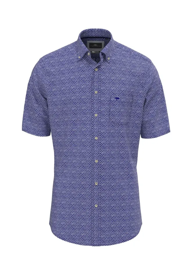 FYNCHHATTON Halbworm Made Of Cotton In A Point Look Summer Breezestrong Bluenavywhite Men Shirts