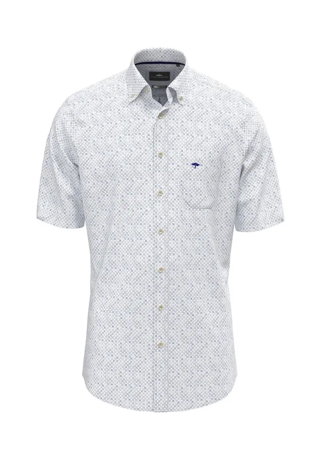 FYNCHHATTON Halbworm Made Of Cotton In A Point Look Summer Breezestrong Bluenavywhite Men Shirts