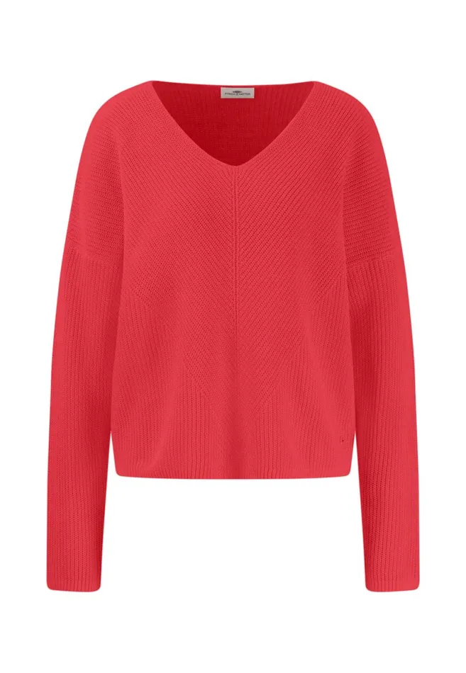 FYNCHHATTON Knitting Sweater Casualfit In Plain Colors Fresh Rosemilksummer Redlight Blue Women Sweater