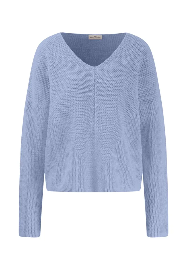FYNCHHATTON Knitting Sweater Casualfit In Plain Colors Fresh Rosemilksummer Redlight Blue Women Sweater