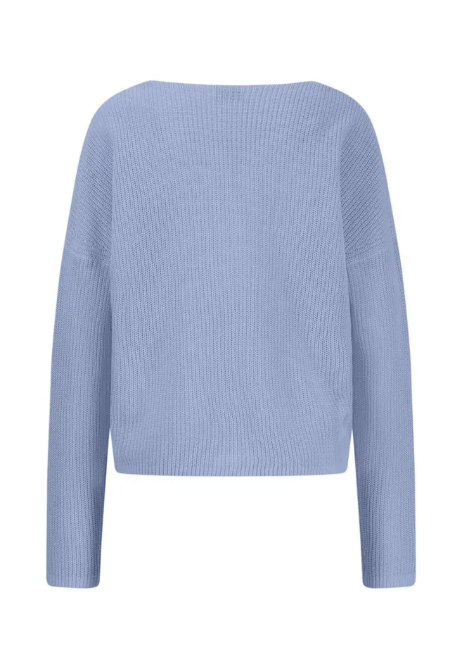 FYNCHHATTON Knitting Sweater Casualfit In Plain Colors Fresh Rosemilksummer Redlight Blue Women Sweater