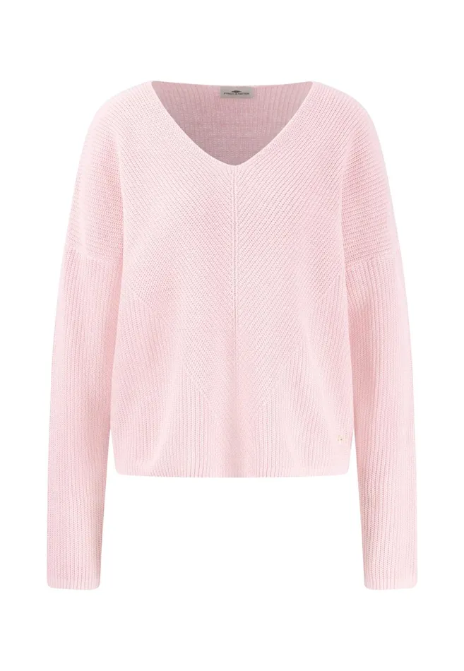 FYNCHHATTON Knitting Sweater Casualfit In Plain Colors Fresh Rosemilksummer Redlight Blue Women Sweater