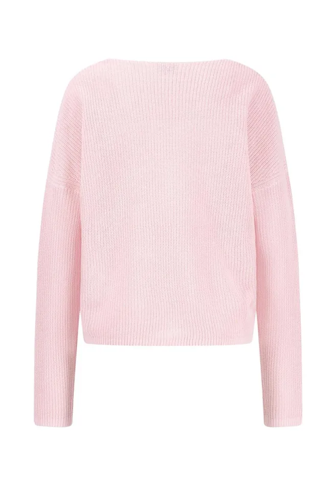 FYNCHHATTON Knitting Sweater Casualfit In Plain Colors Fresh Rosemilksummer Redlight Blue Women Sweater