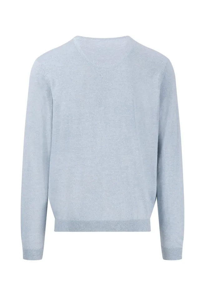 FYNCHHATTON Knitting Sweater Made Of Highquality Cotton Mix Summer Breezenavynew Offwhite Men Sweater
