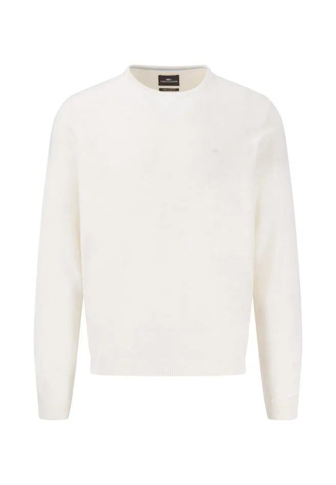 FYNCHHATTON Knitting Sweater Made Of Highquality Cotton Mix Summer Breezenavynew Offwhite Men Sweater