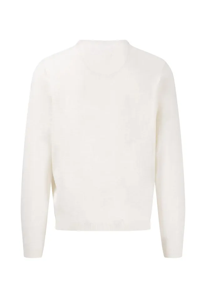 FYNCHHATTON Knitting Sweater Made Of Highquality Cotton Mix Summer Breezenavynew Offwhite Men Sweater