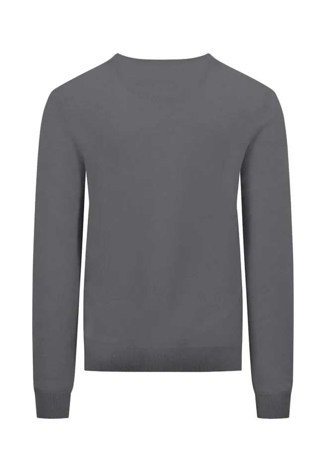 FYNCHHATTON Merinocashmere Sweater With A Round Neckline Cloud Bluenightlight Khakidark Emeraldgrass Greennavy Men Sweater