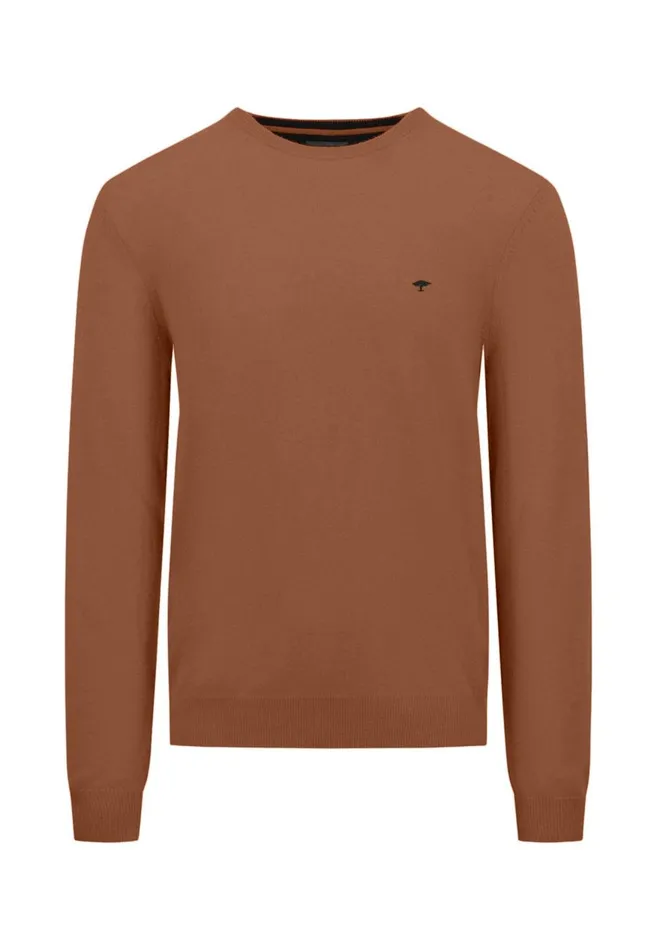 FYNCHHATTON Merinocashmere Sweater With A Round Neckline Cloud Bluenightlight Khakidark Emeraldgrass Greennavy Men Sweater