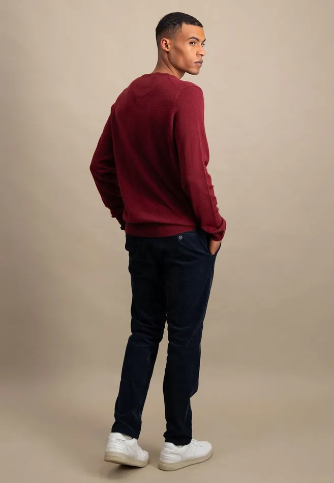 FYNCHHATTON Merinocashmere Sweater With A Round Neckline Cloud Bluenightlight Khakidark Emeraldgrass Greennavy Men Sweater