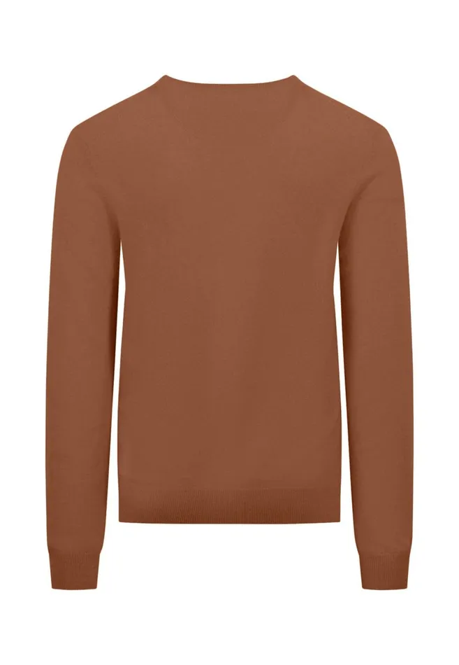 FYNCHHATTON Merinocashmere Sweater With A Round Neckline Cloud Bluenightlight Khakidark Emeraldgrass Greennavy Men Sweater