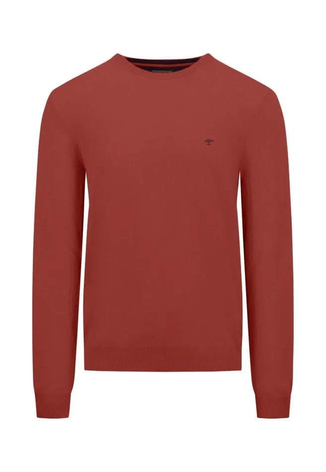 FYNCHHATTON Merinocashmere Sweater With A Round Neckline Cloud Bluenightlight Khakidark Emeraldgrass Greennavy Men Sweater