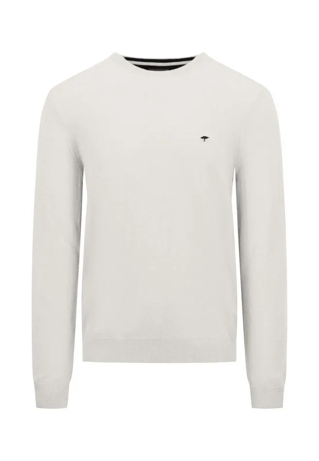 FYNCHHATTON Merinocashmere Sweater With A Round Neckline Cloud Bluenightlight Khakidark Emeraldgrass Greennavy Men Sweater