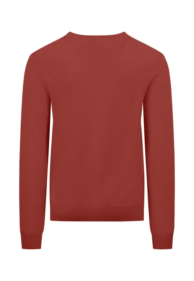FYNCHHATTON Merinocashmere Sweater With A Round Neckline Cloud Bluenightlight Khakidark Emeraldgrass Greennavy Men Sweater