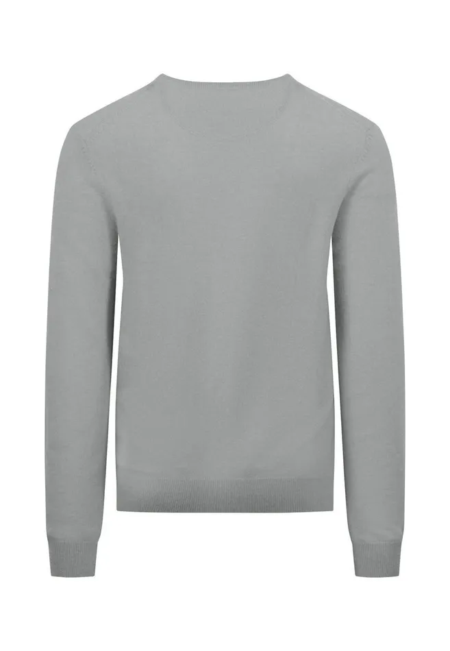 FYNCHHATTON Merinocashmere Sweater With A Round Neckline Cloud Bluenightlight Khakidark Emeraldgrass Greennavy Men Sweater