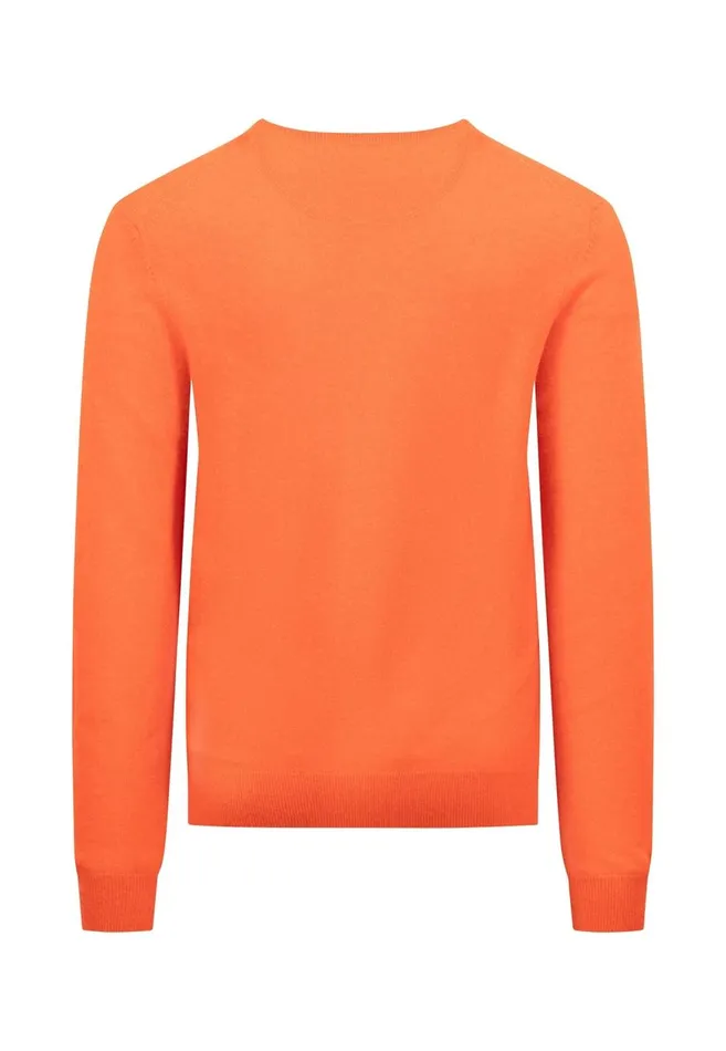 FYNCHHATTON Merinocashmere Sweater With A Round Neckline Cloud Bluenightlight Khakidark Emeraldgrass Greennavy Men Sweater