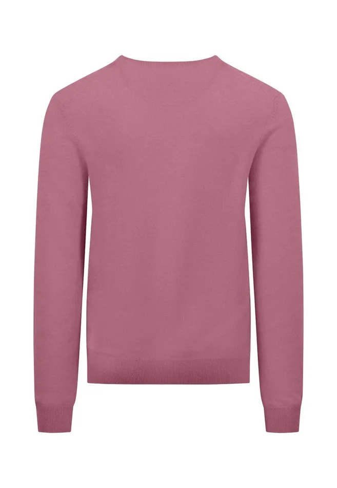 FYNCHHATTON Merinocashmere Sweater With A Round Neckline Cloud Bluenightlight Khakidark Emeraldgrass Greennavy Men Sweater
