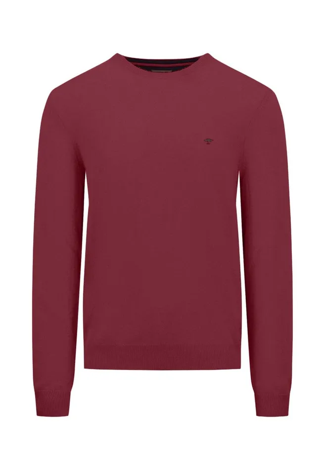 FYNCHHATTON Merinocashmere Sweater With A Round Neckline Cloud Bluenightlight Khakidark Emeraldgrass Greennavy Men Sweater