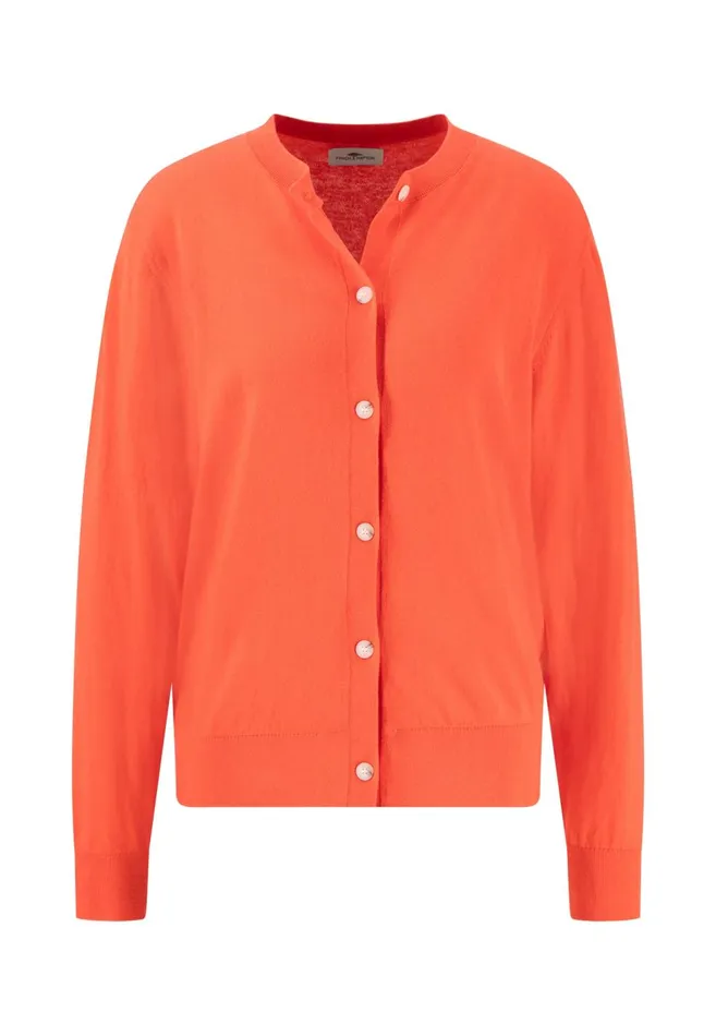 FYNCHHATTON Part Jacket Made Of Cotton Mix With A Button Placket Sandsummer Redlight Blue Women Cardigan