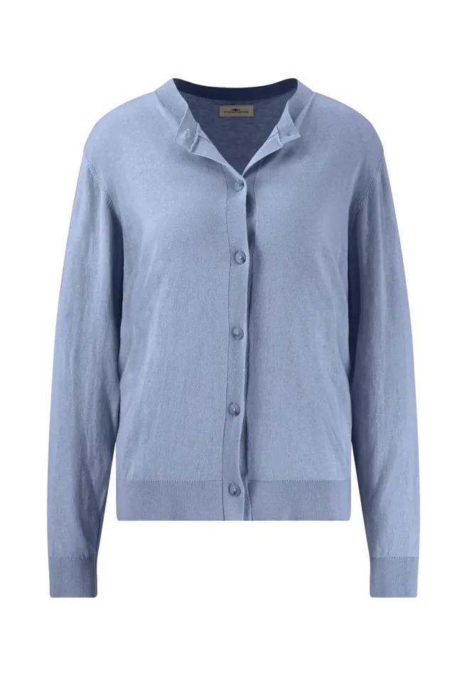FYNCHHATTON Part Jacket Made Of Cotton Mix With A Button Placket Sandsummer Redlight Blue Women Cardigan