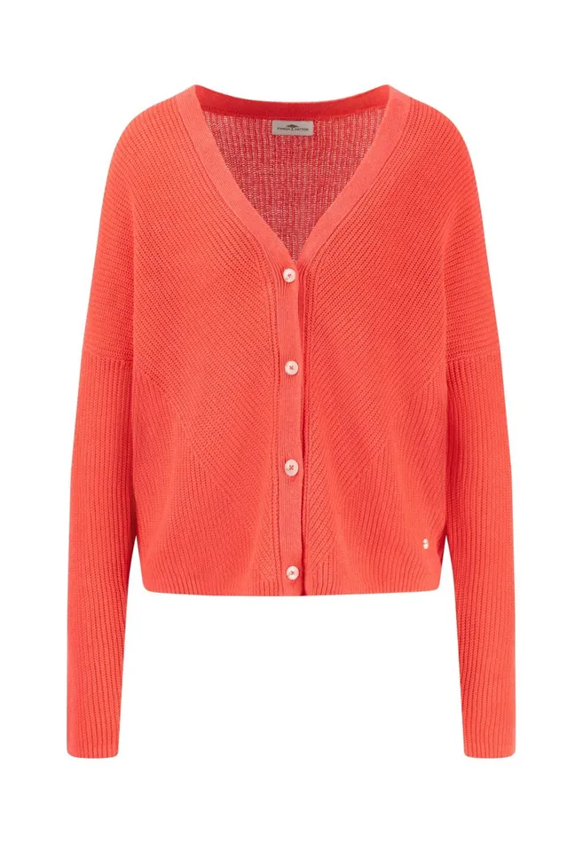 FYNCHHATTON Part Jacket With A Linen Content Summer Red Women Cardigan