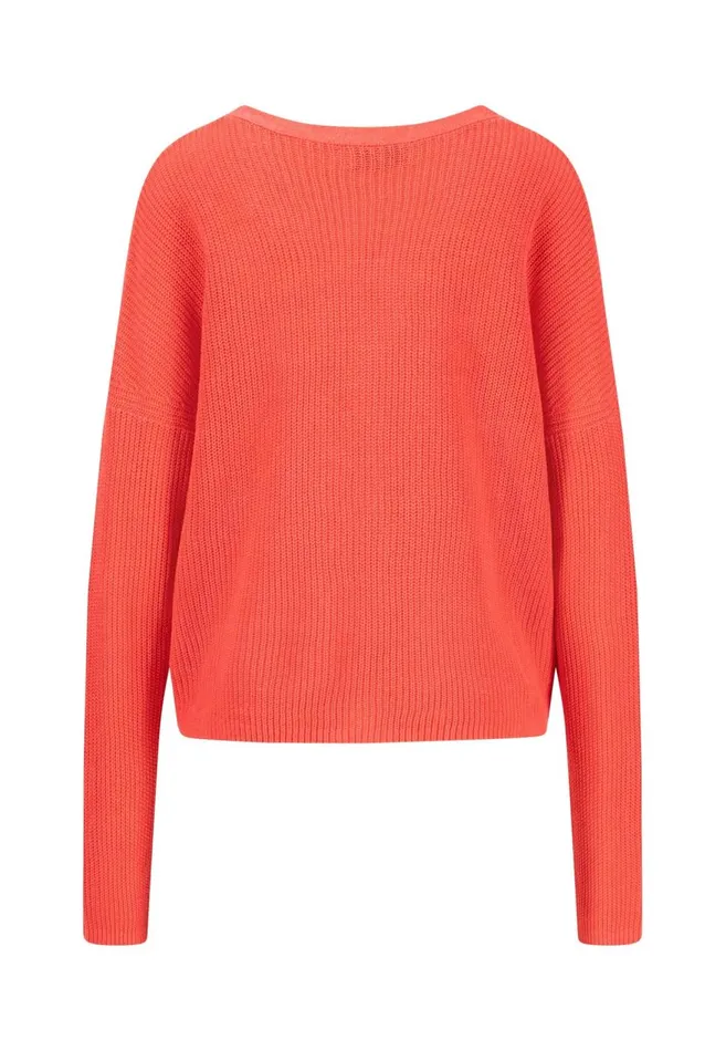 FYNCHHATTON Part Jacket With A Linen Content Summer Red Women Cardigan