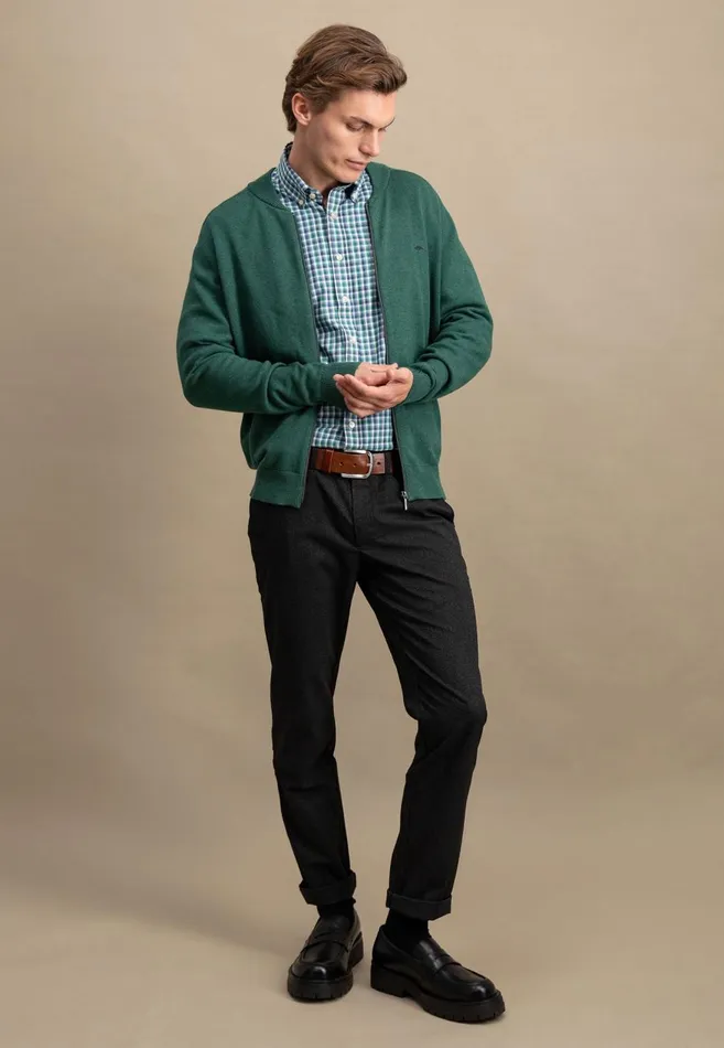 FYNCHHATTON Parting Jacket Made Of 100 Cotton Navyhazelruby Reddark Emeraldcloud Blueblack Men Cardigan