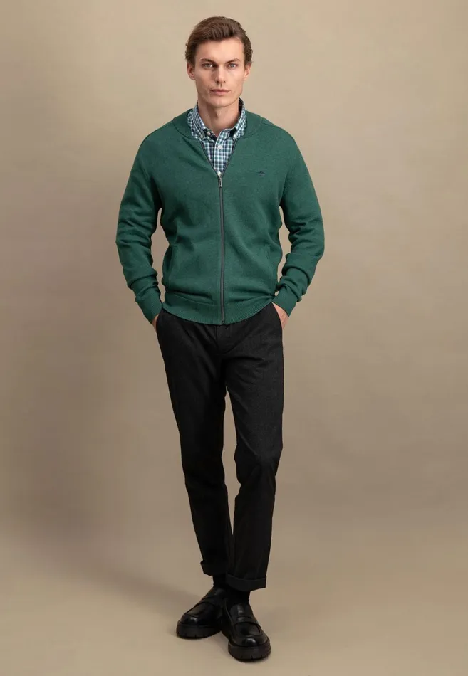 FYNCHHATTON Parting Jacket Made Of 100 Cotton Navyhazelruby Reddark Emeraldcloud Blueblack Men Cardigan