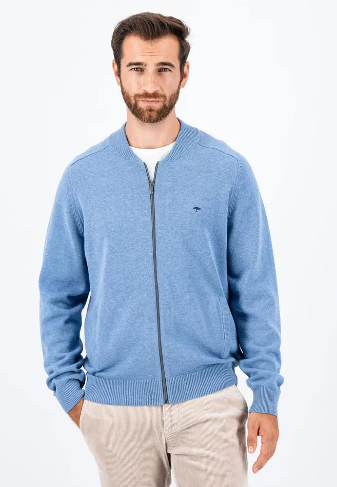 FYNCHHATTON Parting Jacket Made Of 100 Cotton Navyhazelruby Reddark Emeraldcloud Blueblack Men Cardigan