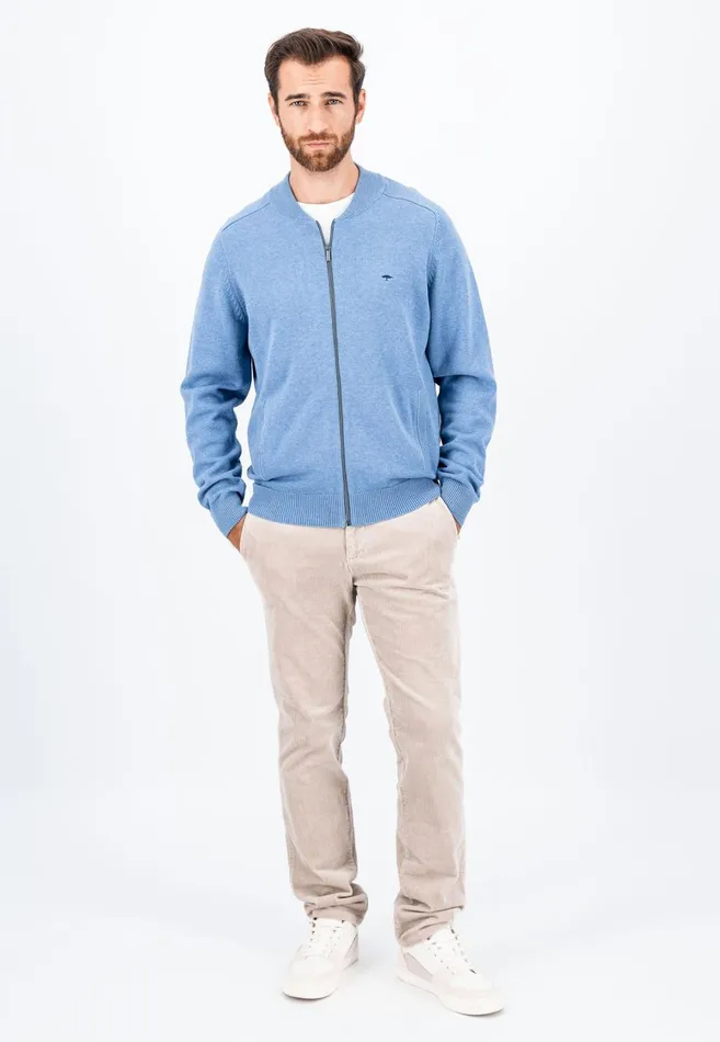 FYNCHHATTON Parting Jacket Made Of 100 Cotton Navyhazelruby Reddark Emeraldcloud Blueblack Men Cardigan