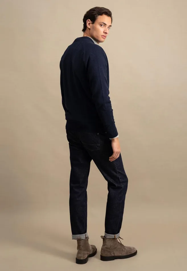 FYNCHHATTON Parting Jacket Made Of 100 Cotton Navyhazelruby Reddark Emeraldcloud Blueblack Men Cardigan