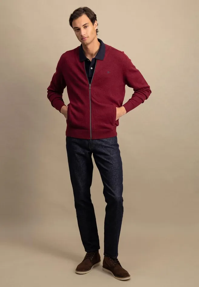 FYNCHHATTON Parting Jacket Made Of 100 Cotton Navyhazelruby Reddark Emeraldcloud Blueblack Men Cardigan