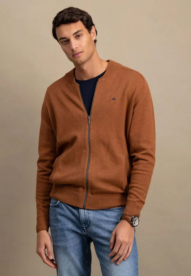 FYNCHHATTON Parting Jacket Made Of 100 Cotton Navyhazelruby Reddark Emeraldcloud Blueblack Men Cardigan