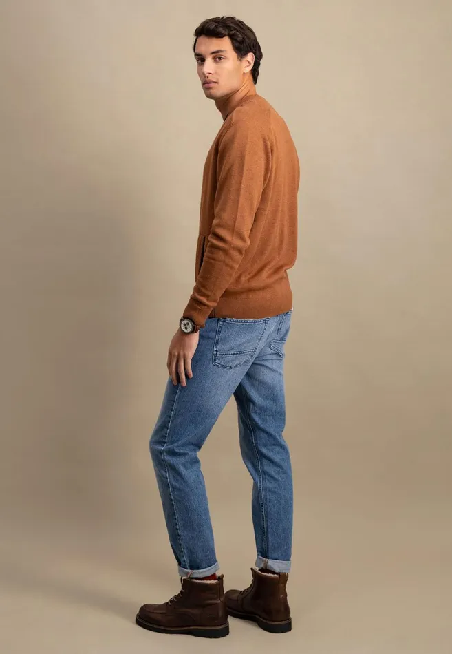 FYNCHHATTON Parting Jacket Made Of 100 Cotton Navyhazelruby Reddark Emeraldcloud Blueblack Men Cardigan