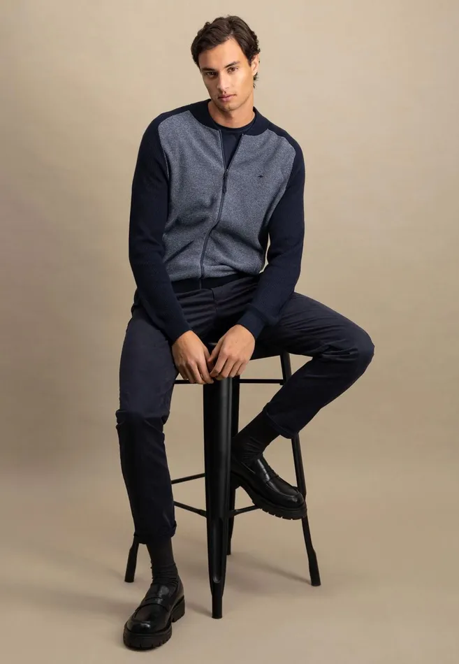 FYNCHHATTON Parting Jacket Made Of Cotton In Twocolor Dark Khakinavy Men Sale